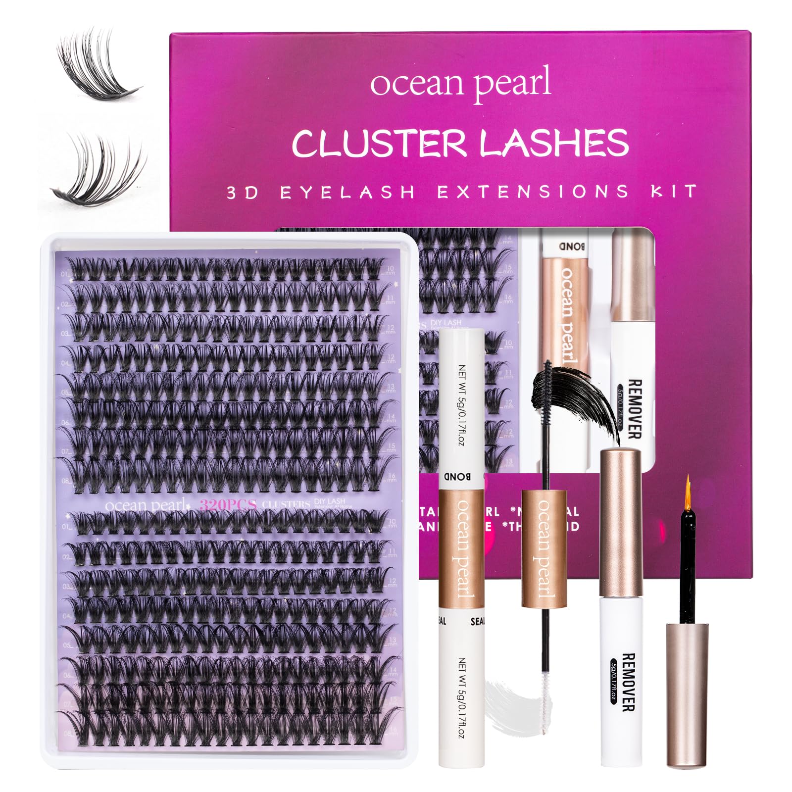 Ocean Pearl bond and seal adhesive bottle for secure, long lasting wear