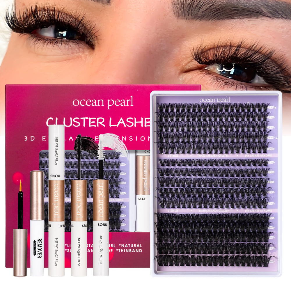 Ocean Pearl DIY Lash Kit 300 clusters for salon-quality at-home styling