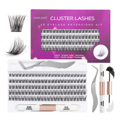Ocean Pearl cluster lashes in a 120-pack for fuller daily wear
