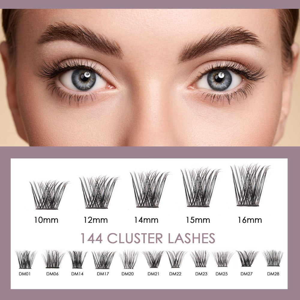 Ocean Pearl Lash Clusters mixed lengths 10–16mm enable varied styles
