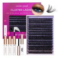Ocean Pearl Lash Clusters 10mm clusters ready to build natural to dramatic volume.