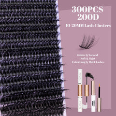 Ocean Pearl lash clusters 12mm for soft volume and easy DIY mapping.