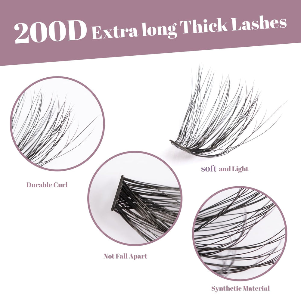 Ocean Pearl lash clusters 18mm for bold length at events or nights out.