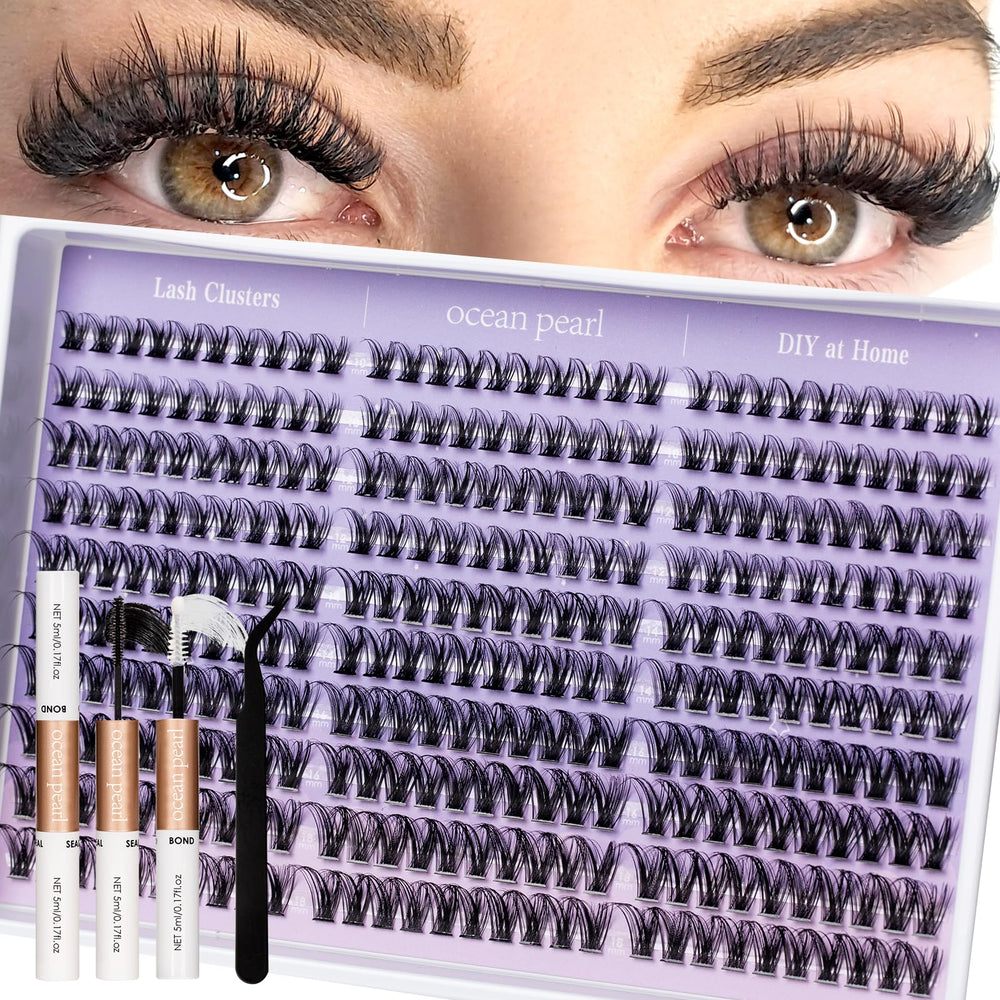 Ocean Pearl lash clusters 300pcs in 10-18mm for a natural look.