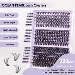 Ocean Pearl clusters in 30D/40D/60D for customized fullness.