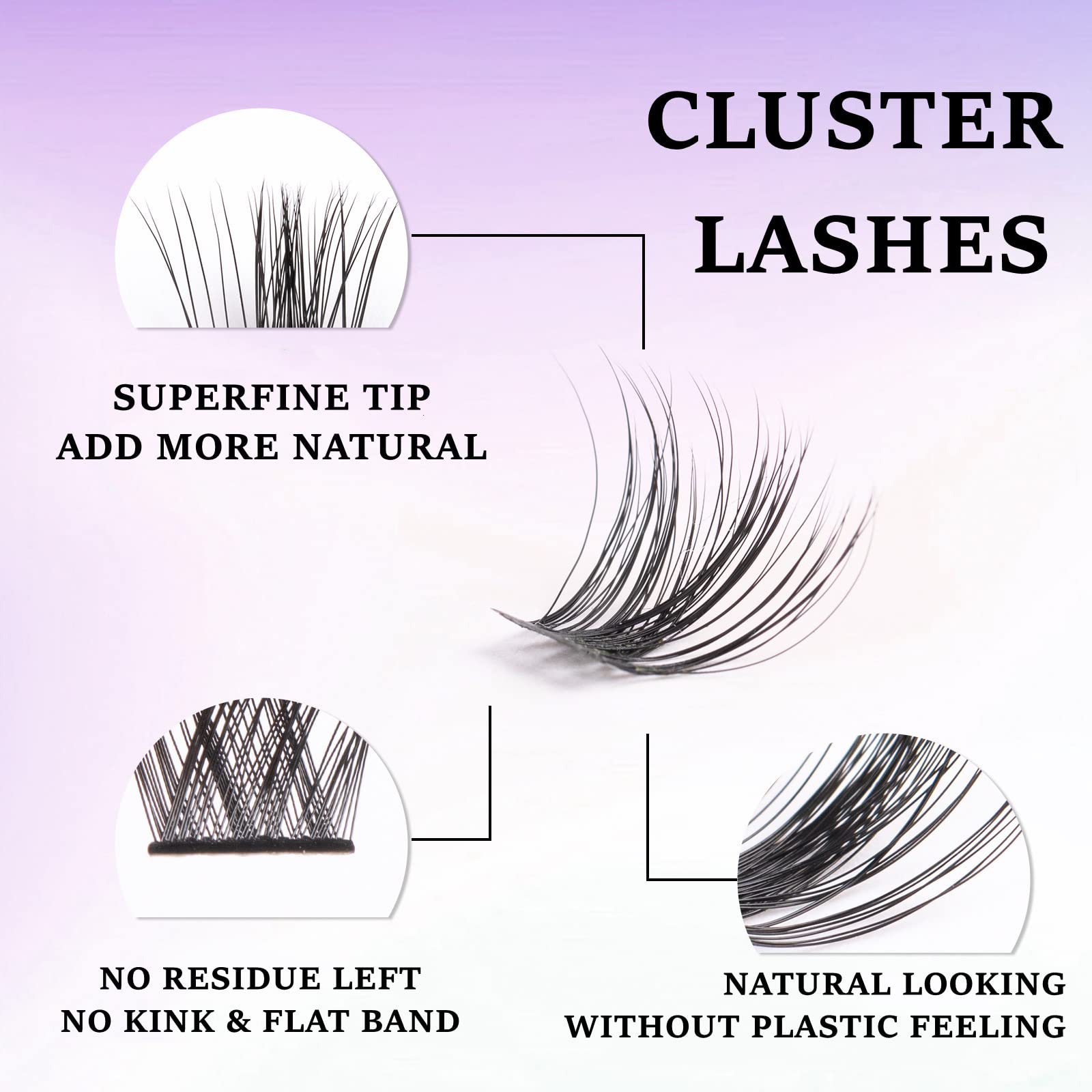 Ocean Pearl lash clusters collection of 10-16mm lengths for versatile styles.