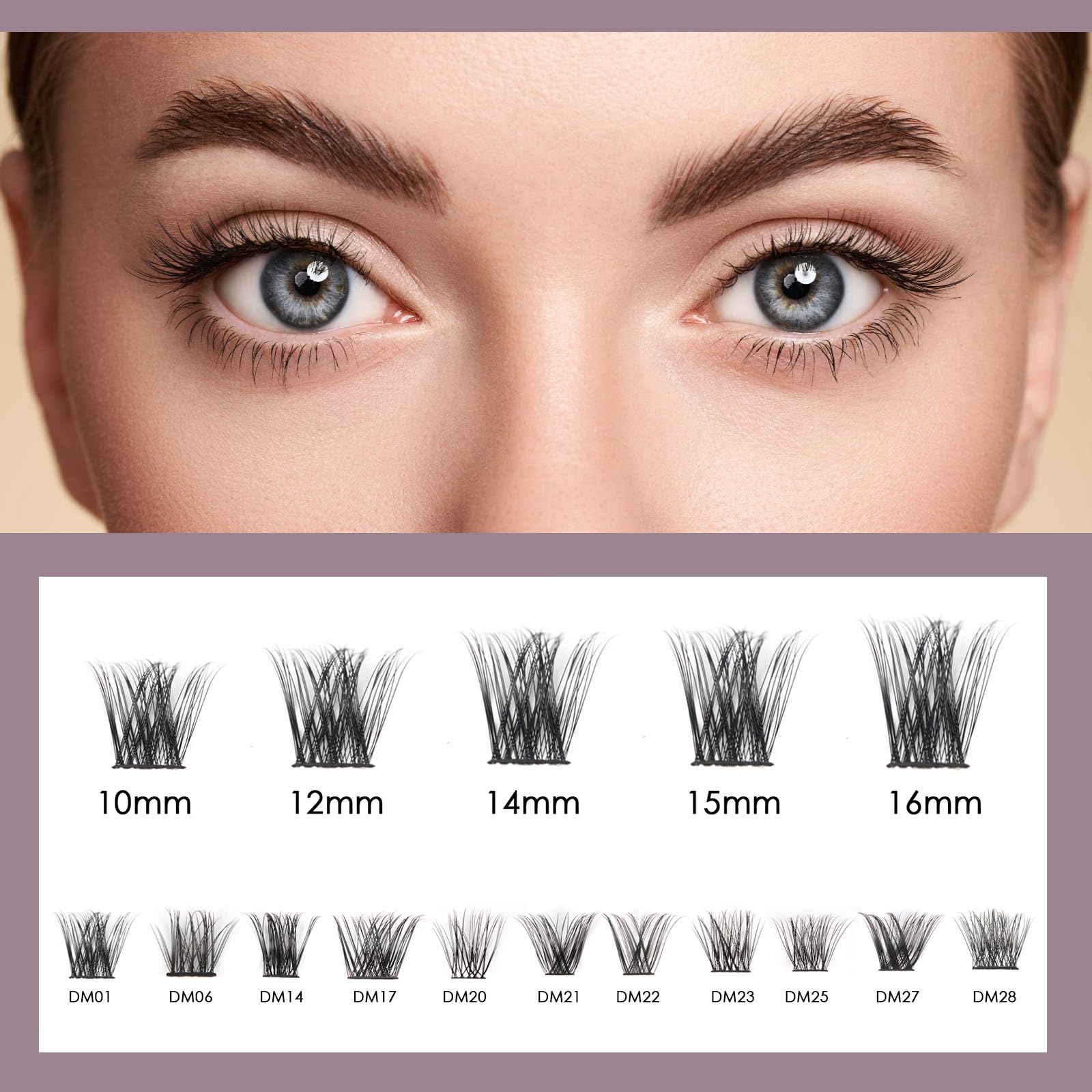 Ocean Pearl lash clusters with thin bases designed for light, comfortable wear.