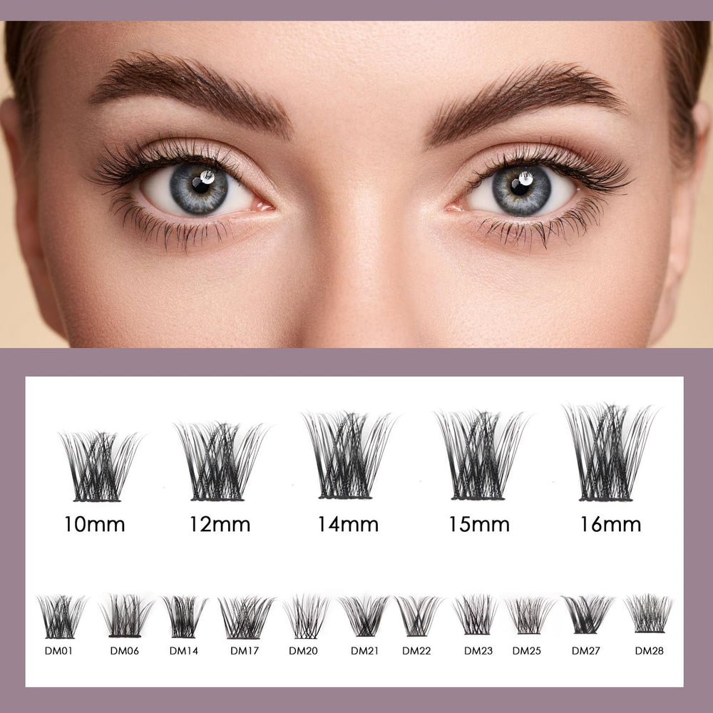 Ocean Pearl lash clusters with thin bases designed for light, comfortable wear.