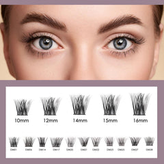 Ocean Pearl lash clusters with thin bases designed for light, comfortable wear.