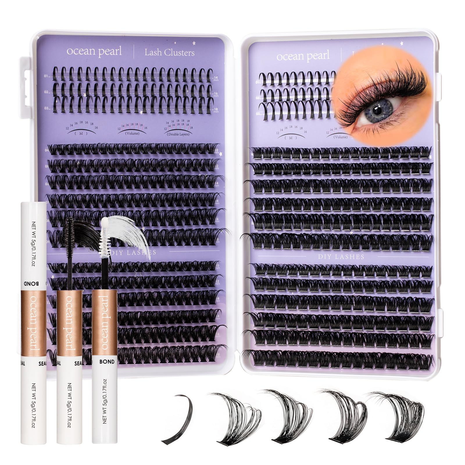 Ocean Pearl spike lashes 60D-150D for dramatic manga inspired looks