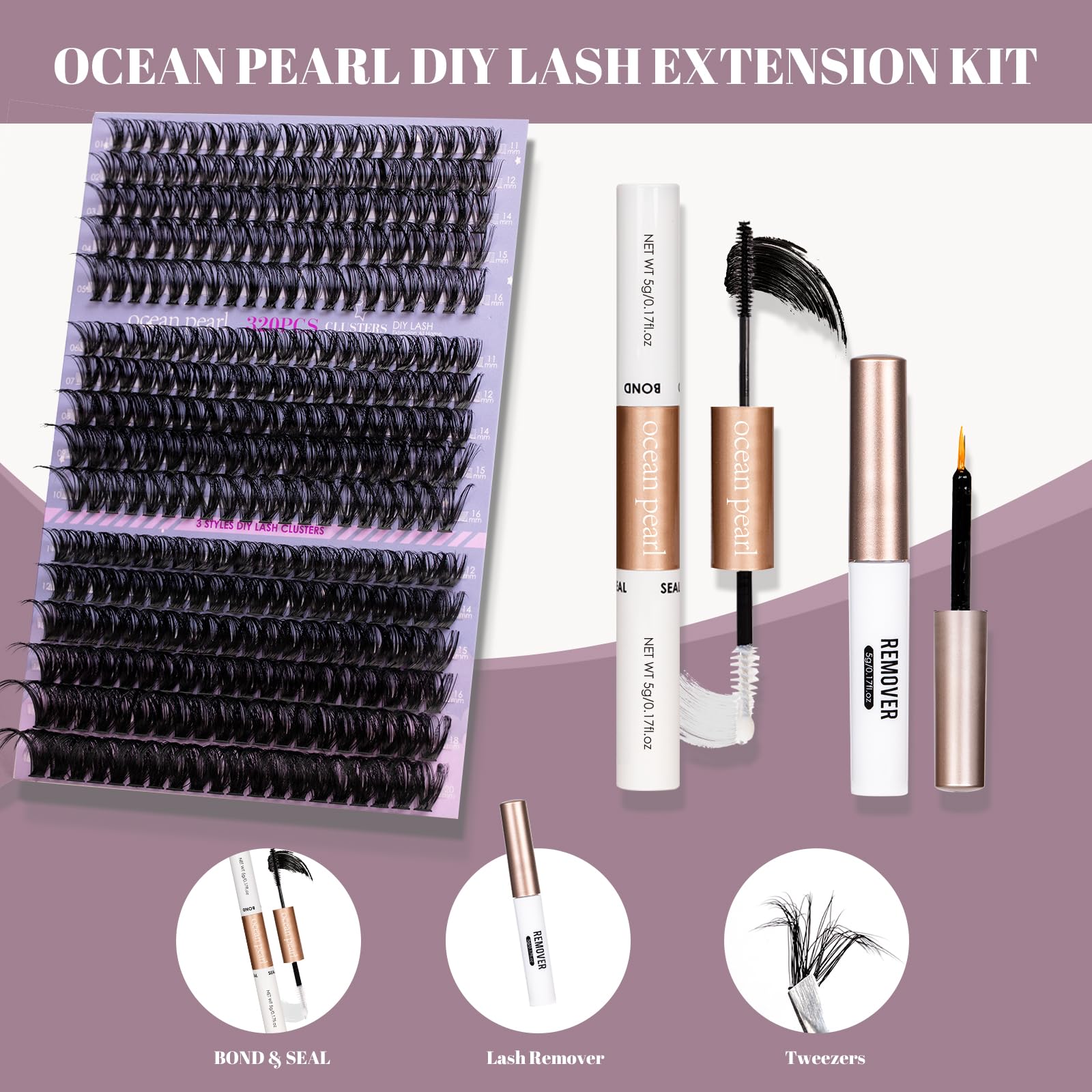Ocean Pearl thin-base clusters for lightweight natural fullness