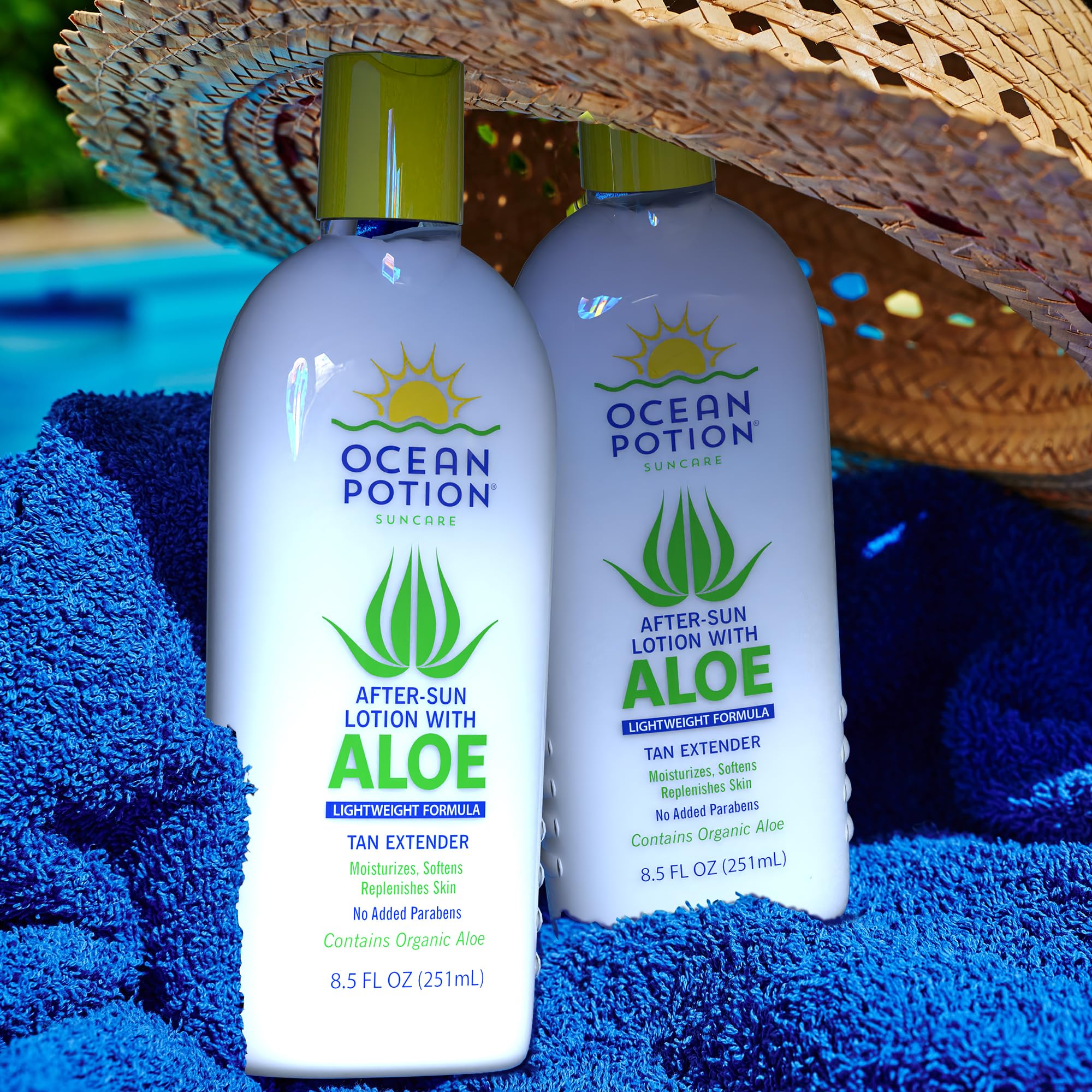 Closeup of Ocean Potion label highlighting no added parabens