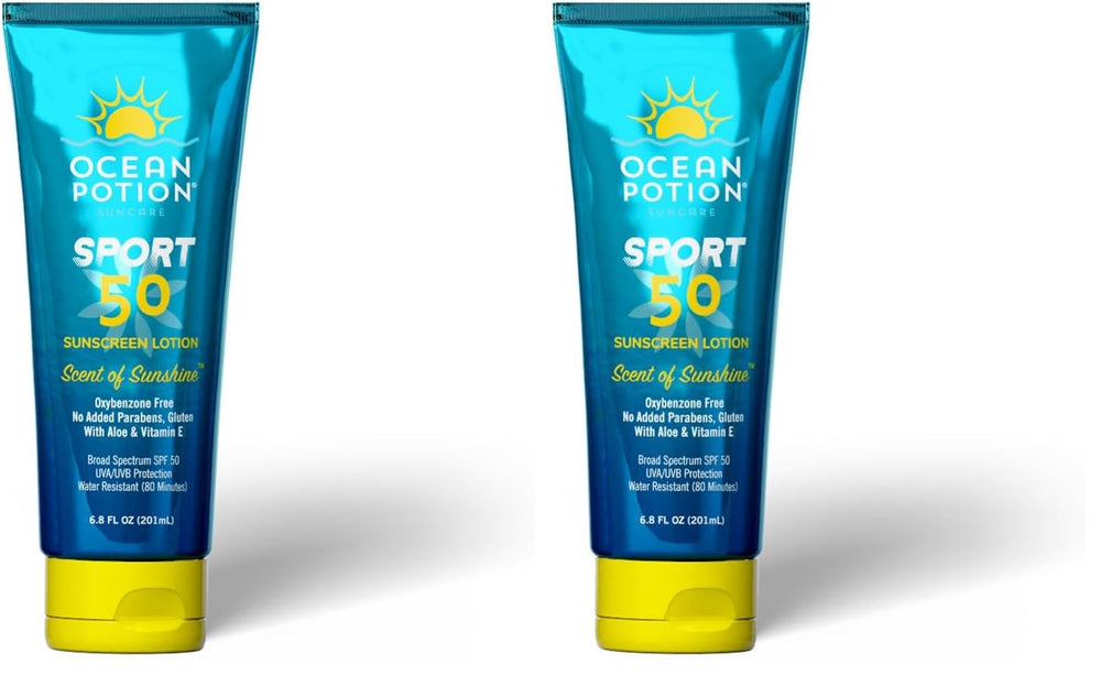 Ocean Potion Sport Sunscreen Lotion SPF50 pack image showing two bottles for active days