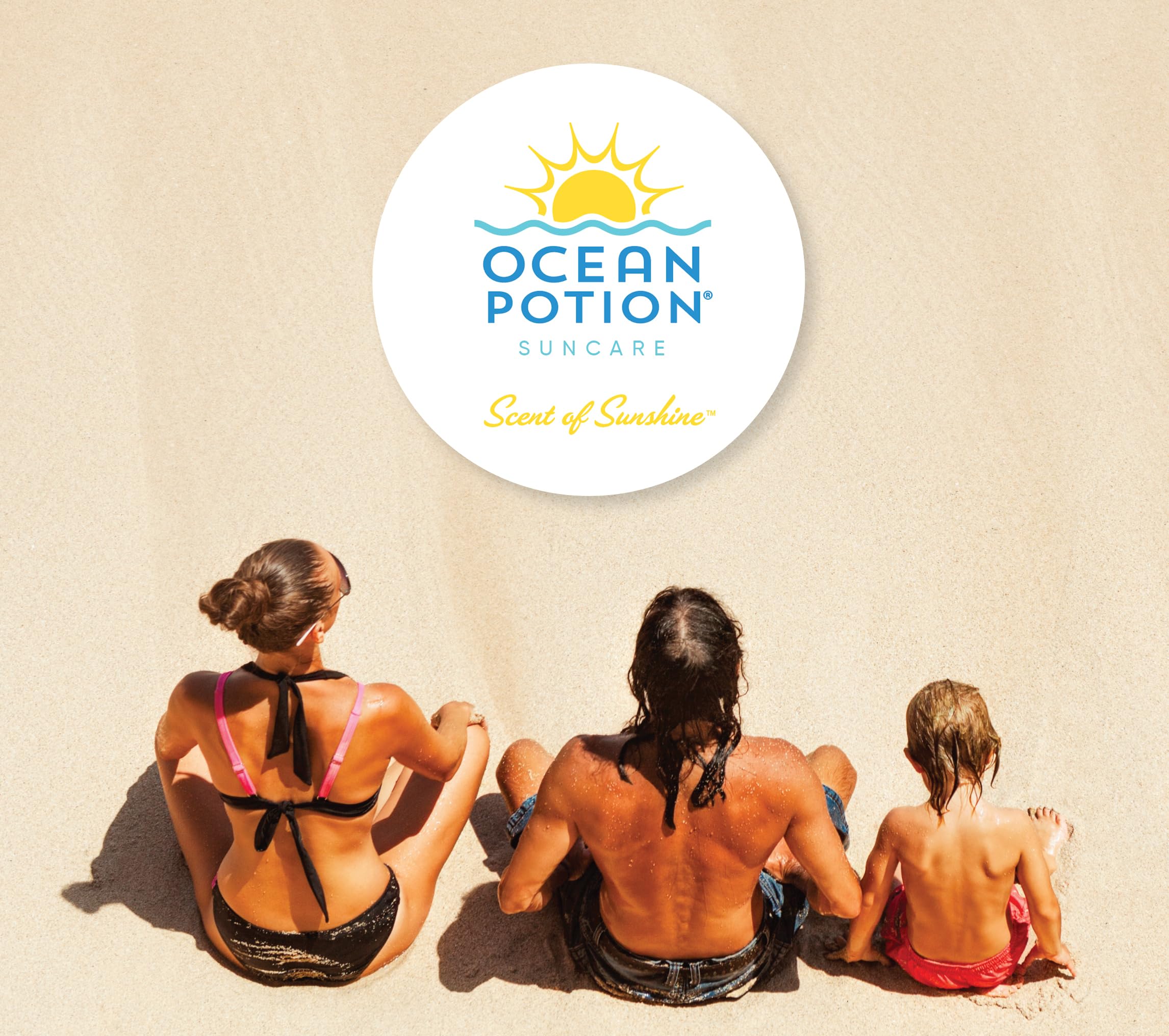 Ocean Potion Sunscreen Body Spray paraben-free and reef-safe badge.