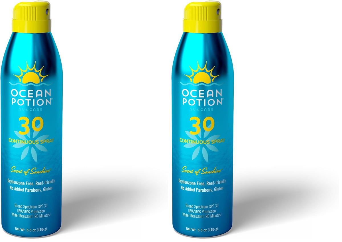 Ocean Potion Sunscreen Body Spray SPF 30 bottle front for everyday protection.