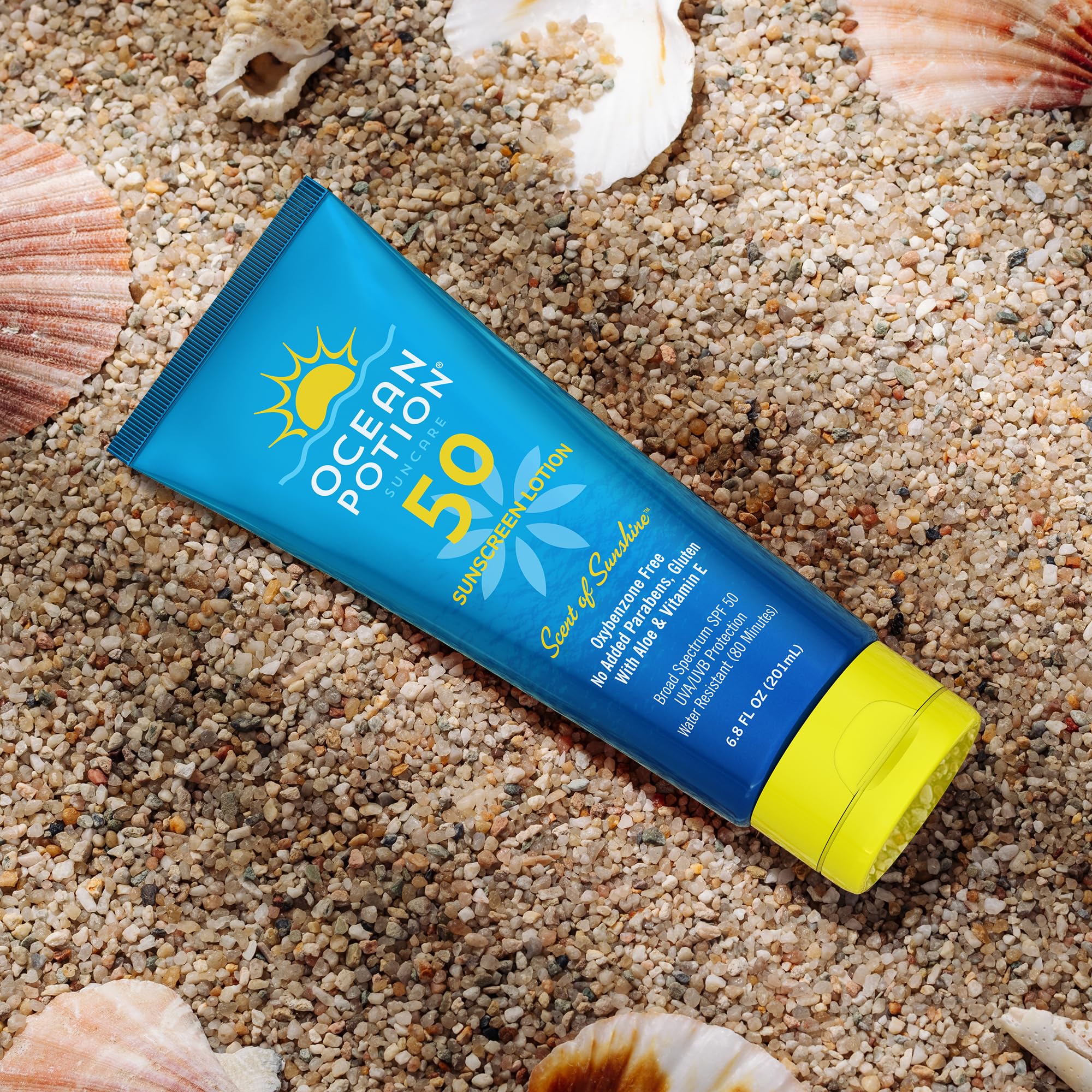 Water resistance concept image for Ocean Potion SPF50 sunscreen.
