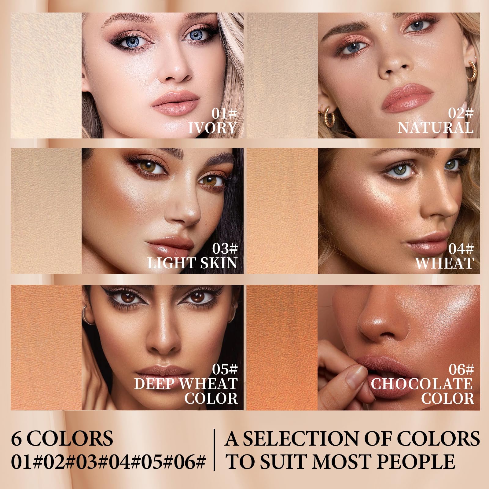 O'CHEAL contour brush design helps precise application on curves.