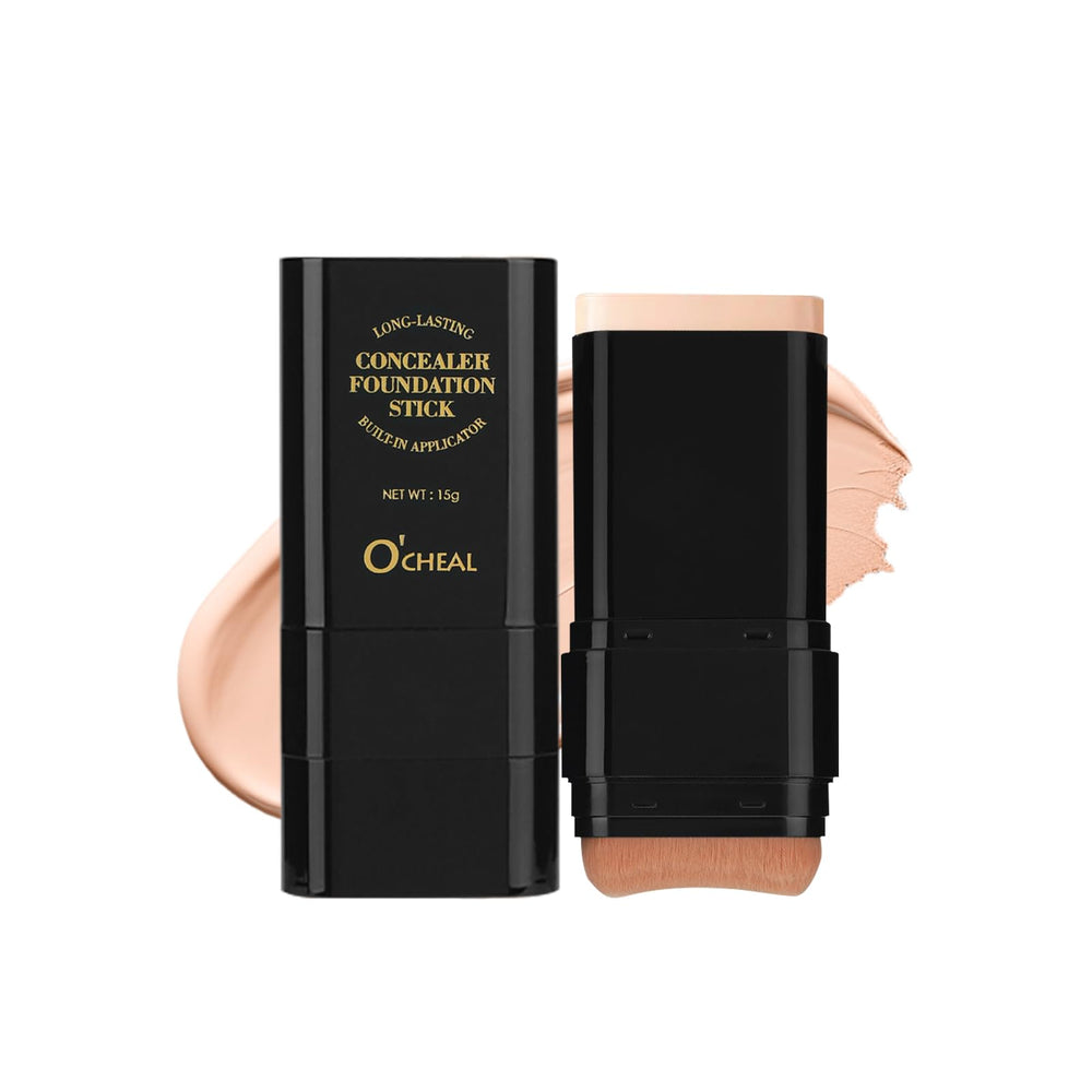 O'CHEAL face foundation contour stick in action for even coverage.