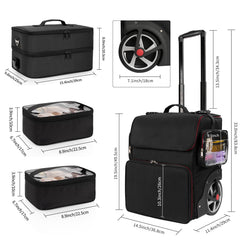 OCHEAL hairstylist travel bag with side pockets for quick tool access