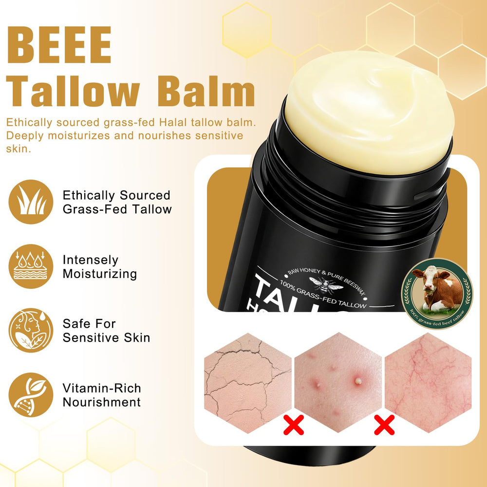 OCNISDNS Beef Tallow Balm Stick twist mechanism for clean, portable hydration.