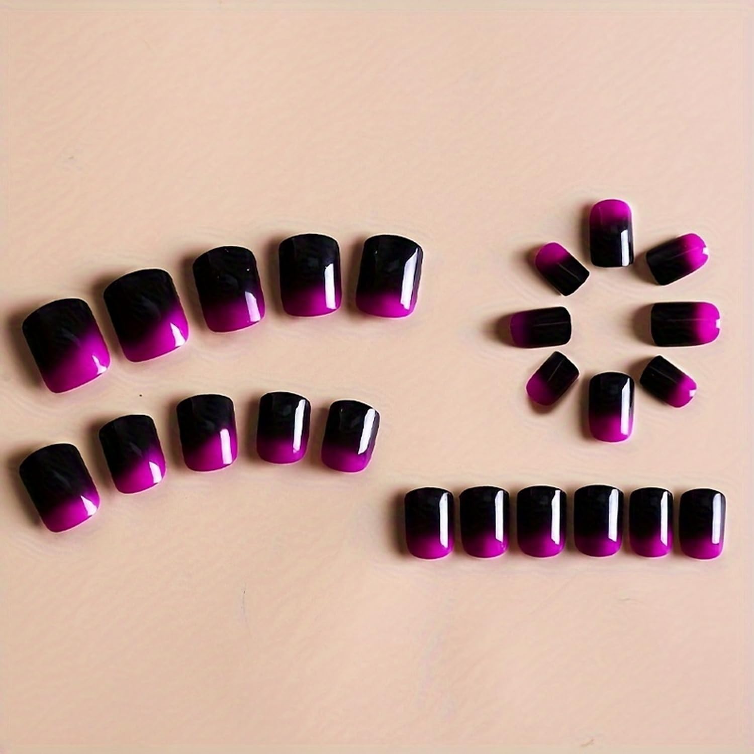 OCOUYVD 24-piece press-on nails with included file for precise shaping