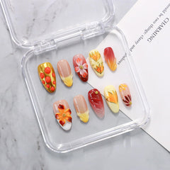OCOUYVD flower-yellow-gradient-nails deliver vibrant color for special occasions