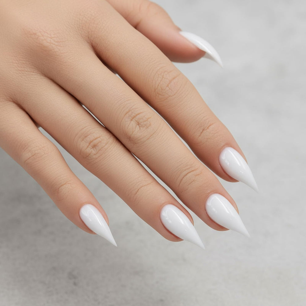 OCOUYVD full-cover nails with extra curved tips for a seamless look.