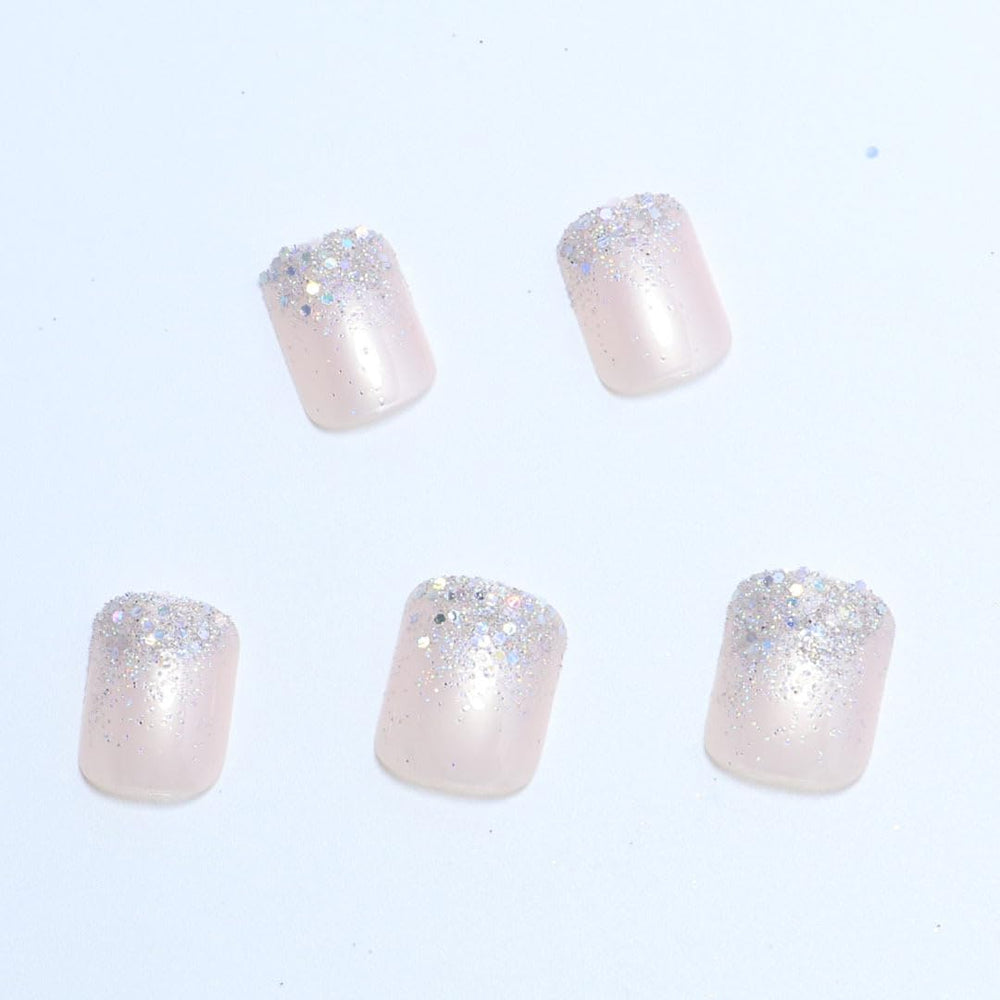 OCOUYVD sparkle nails short square design for DIY manicure