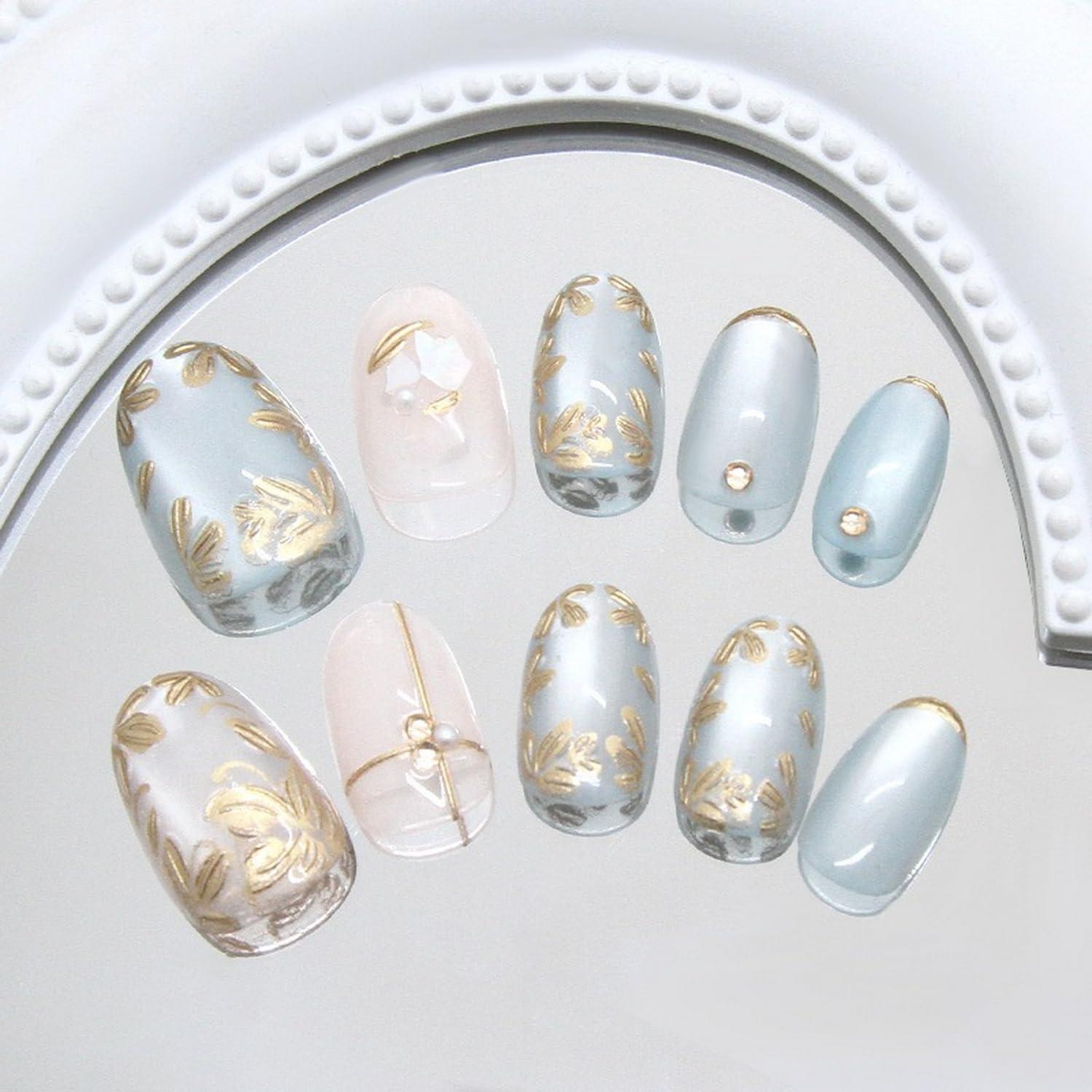 OCOUYVD glossy acrylic nails kit includes 24 pieces for quick DIY salon results