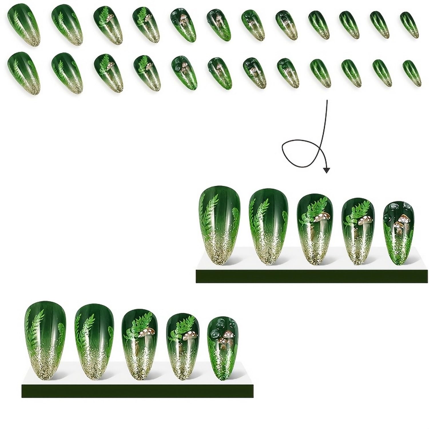 OCOUYVD full-cover acrylic tips offer durable, reusable manicure options