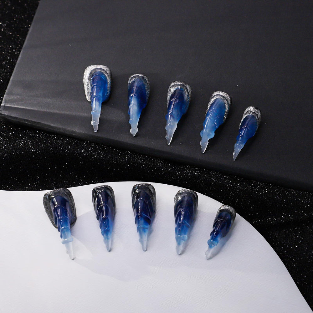 OCOUYVD nails with luxury glitter finish for festive sparkle.