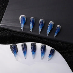 OCOUYVD nails with luxury glitter finish for festive sparkle.
