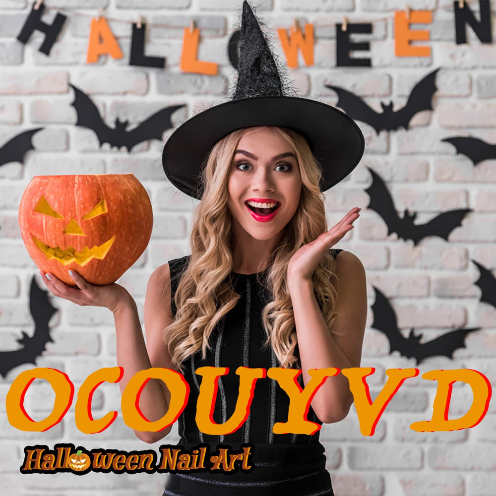 OCOUYVD easy application for quick Halloween nails after work.