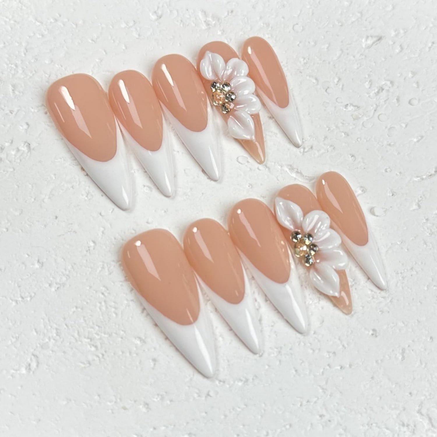 OCOUYVD handmade acrylic full-cover nails, thick yet lightweight for comfortable daily wear