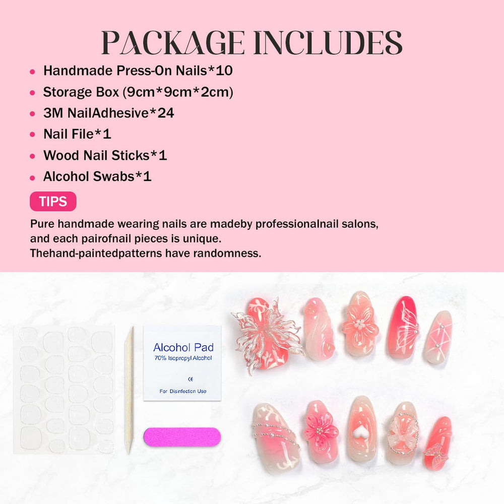 OCOUYVD handmade press-on nails offer easy at-home manicure with secure adhesion