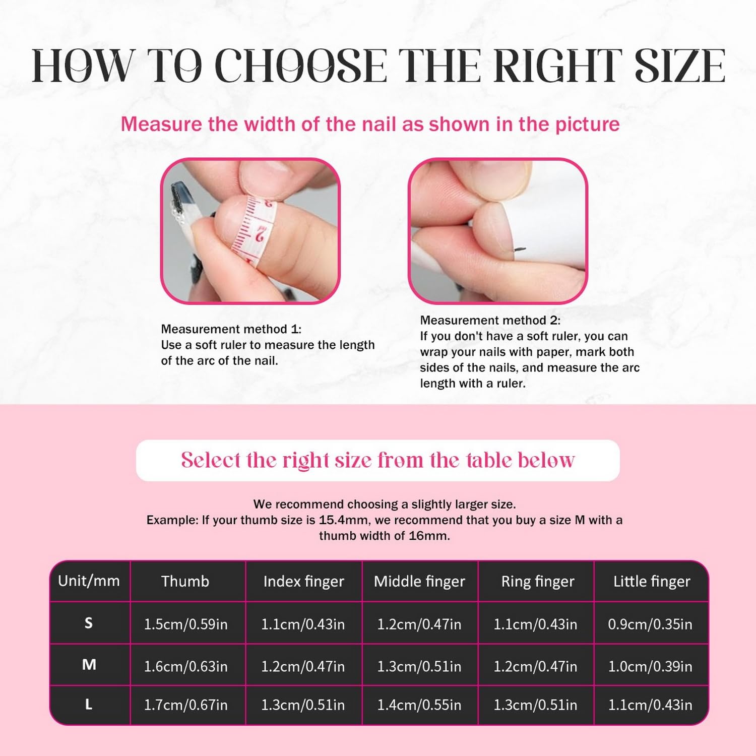 OCOUYVD handmade press-on nails for easy at-home application