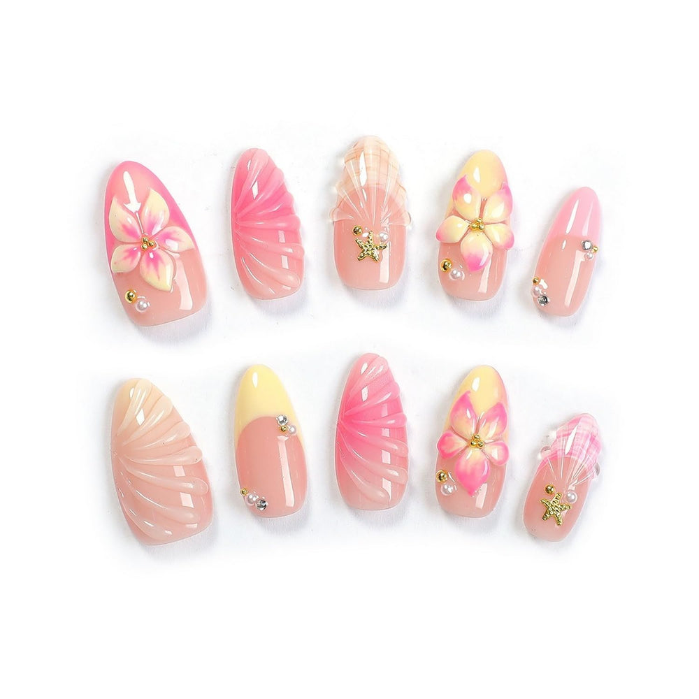 OCOUYVD floral nails suit weddings, parties, or everyday style