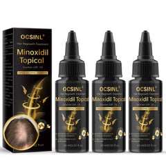 OCSINL minoxidil bottle with precision dropper for targeted scalp application.