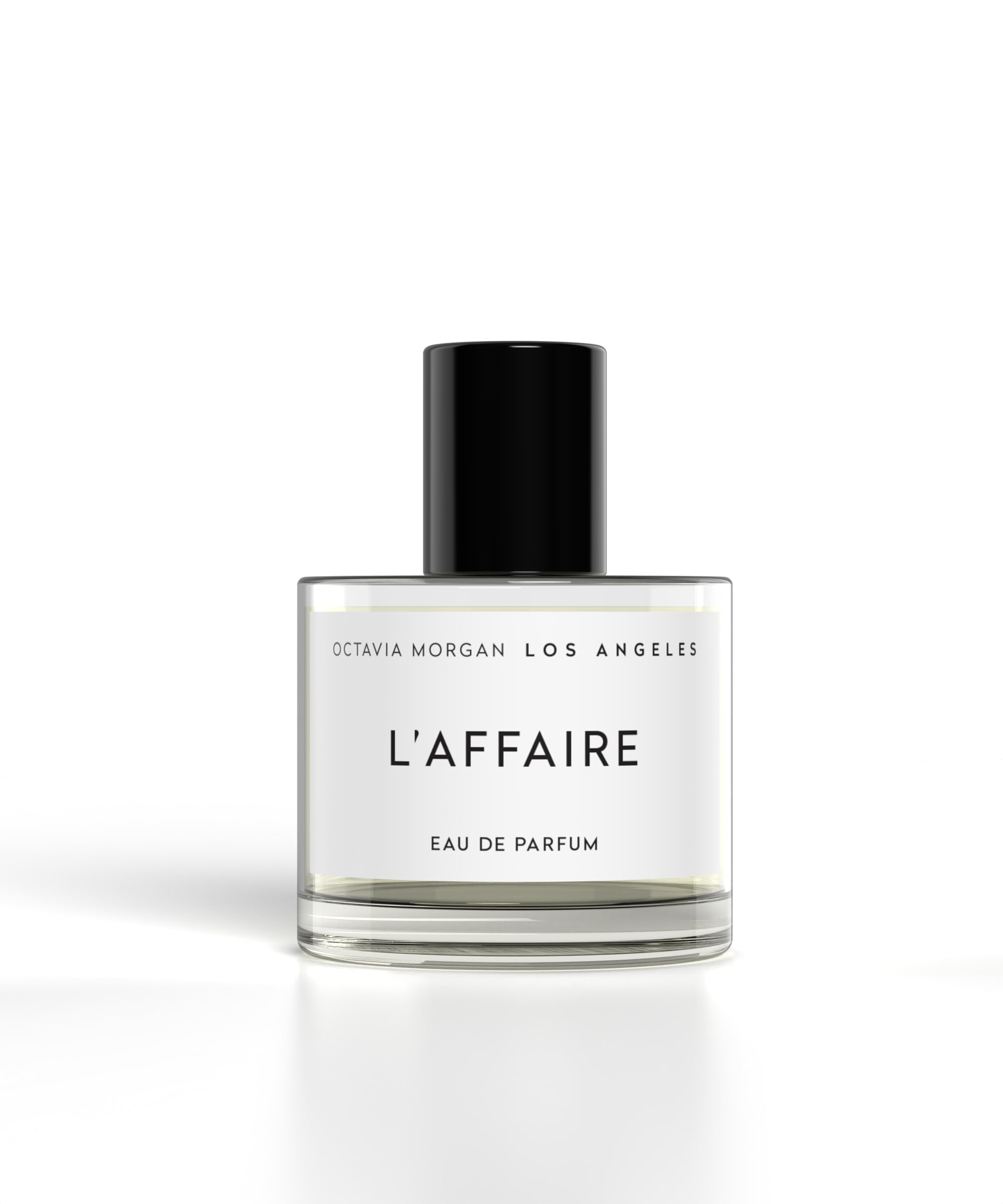 OCTAVIA MORGAN L’AFFAIRE bottle front for daily refined fragrance.
