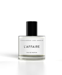 OCTAVIA MORGAN L’AFFAIRE bottle front for daily refined fragrance.