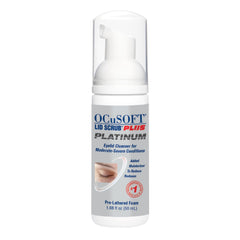 OCuSOFT Lid Scrub Plus Platinum bottle for convenient eyelid cleansing