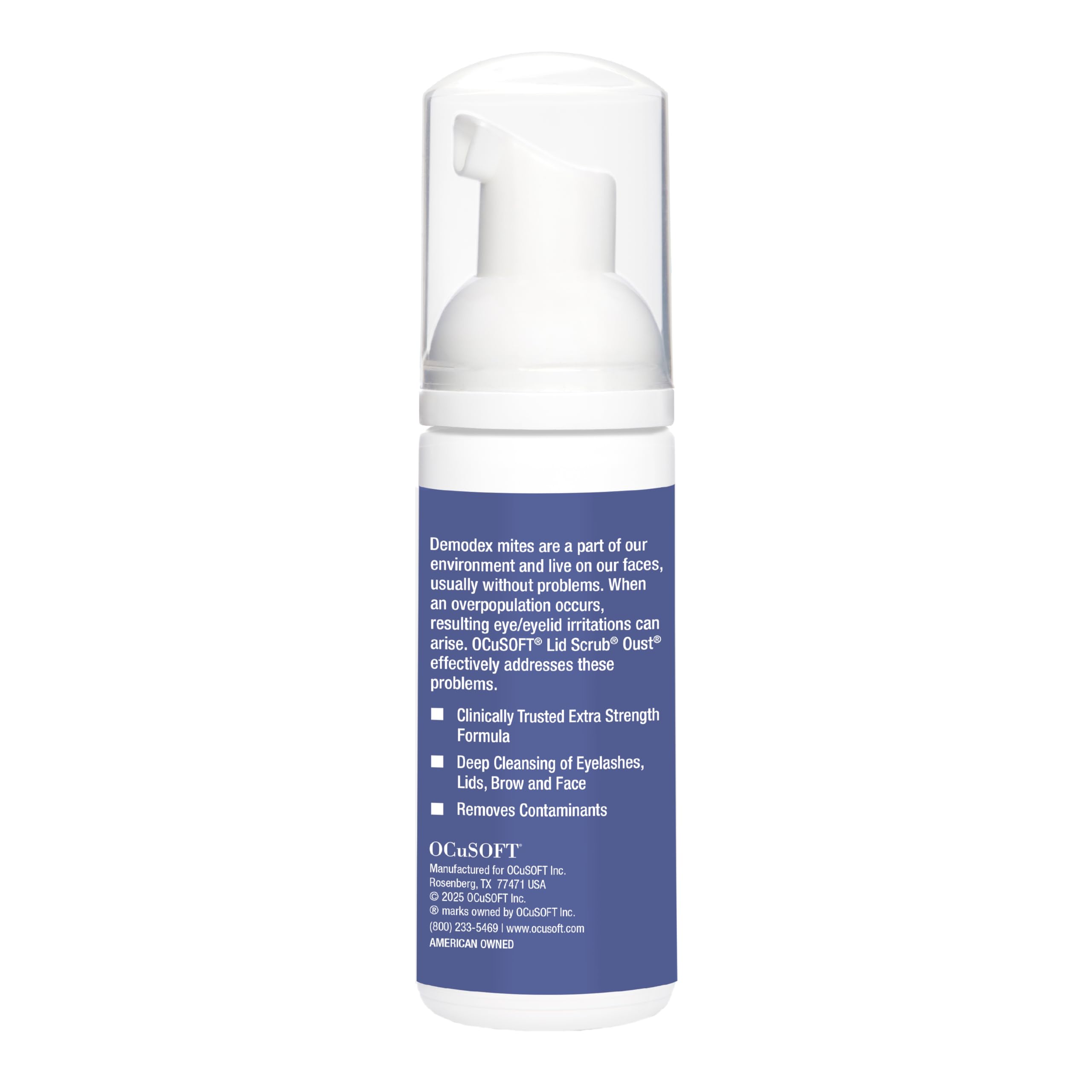 Bottle and foam shown for easy pump application of the cleanser.