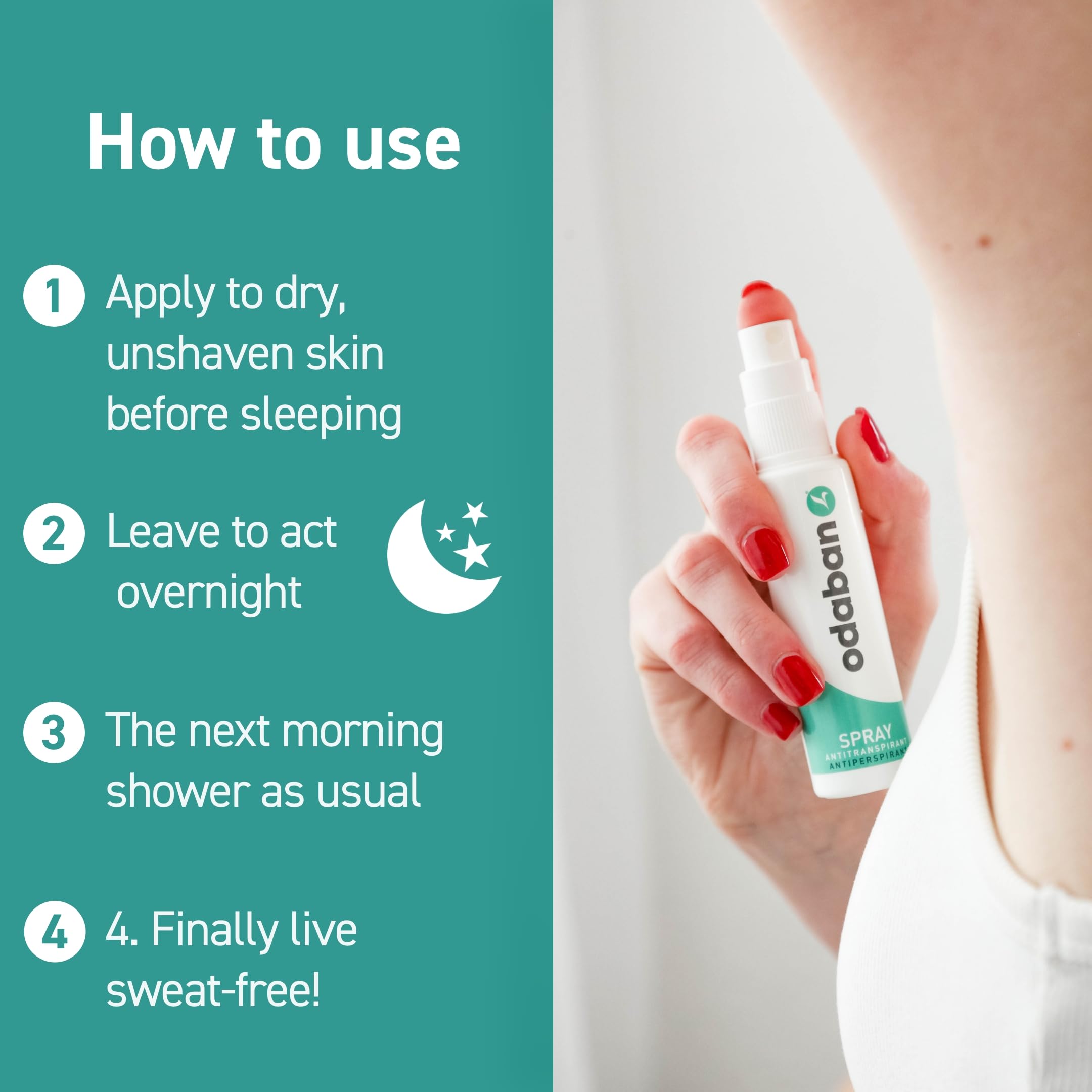 ODABAN applies to face and chest for broad-area coverage.
