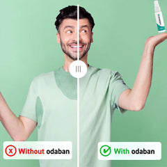 ODABAN bottle notes clothing protection from deodorant discoloration.