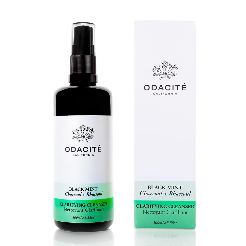 ODACITE Black Mint cleanser bottle for a deep, refreshing facial cleanse.