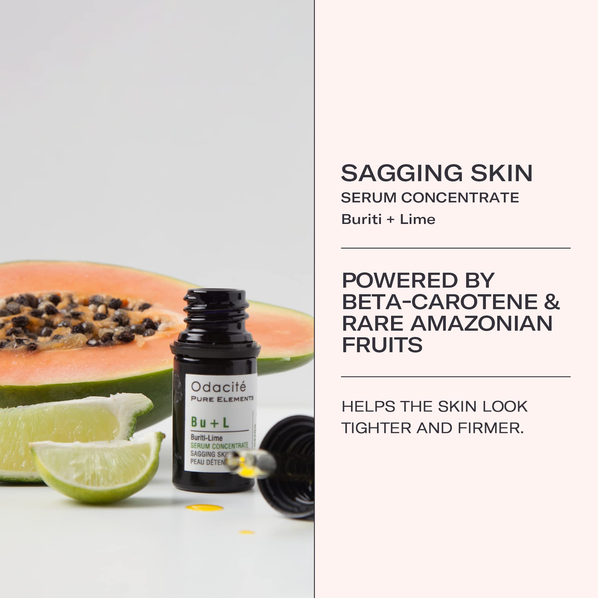Odacité buriti oil ingredient photo highlighting vitamin C and omega-rich formula