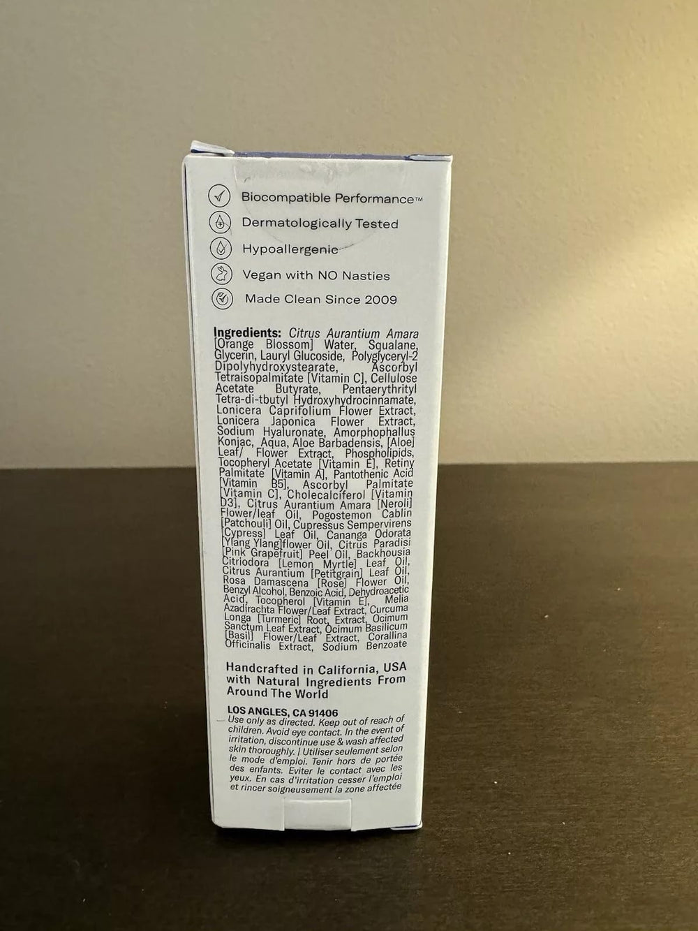 Odacité encapsulated vitamin C promotes brighter skin tone.