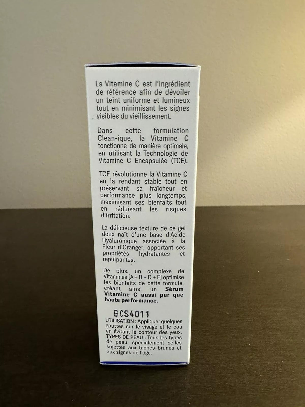 Odacité serum applied to face and neck morning or evening.