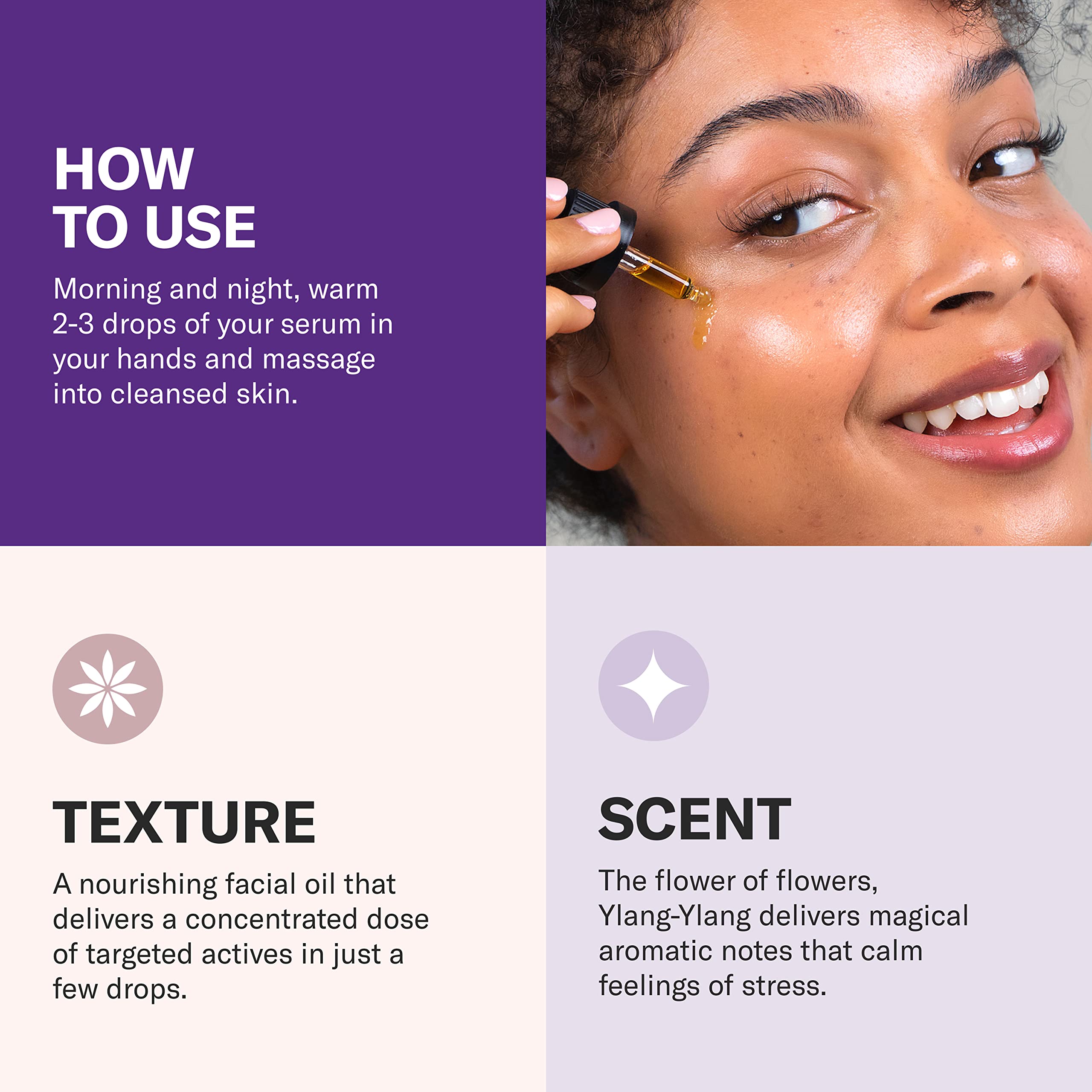 Odacité serum drop application demonstrating targeted nourishment.