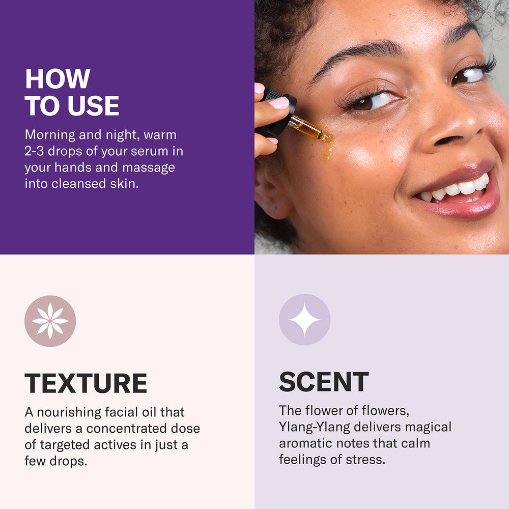 Odacité serum drop application demonstrating targeted nourishment.